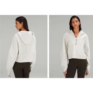Lululemon Scuba Oversized Half-Zip Hoodie Bone off white Women’s Size XS/S 4 / 6